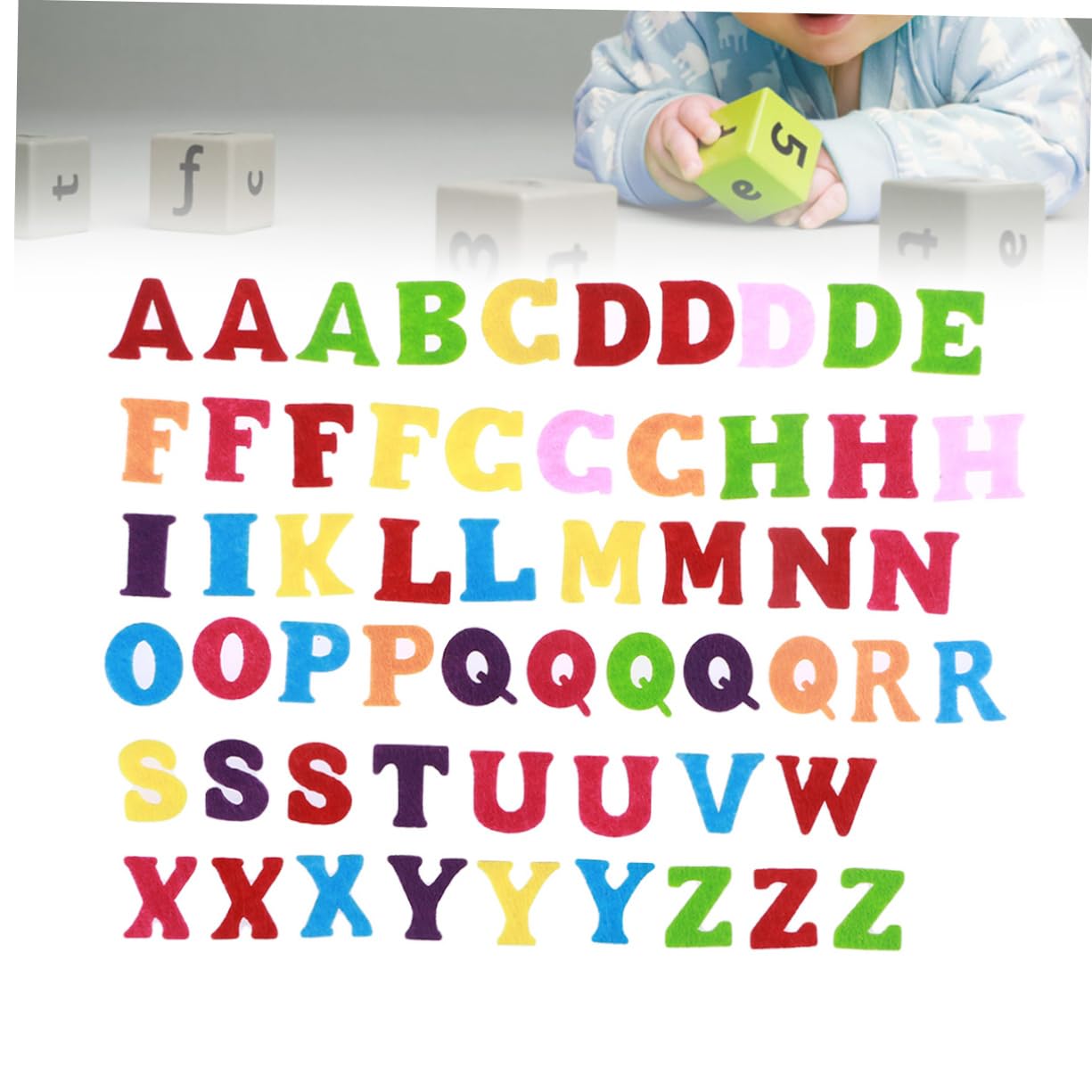SKISUNO Felt Alphabet Letters for Crafts 50Pcs Non-Woven Fabric Felt ABCs for DIY Kids Toys Party Decoration Sewing and Gluing Projects - Image 2