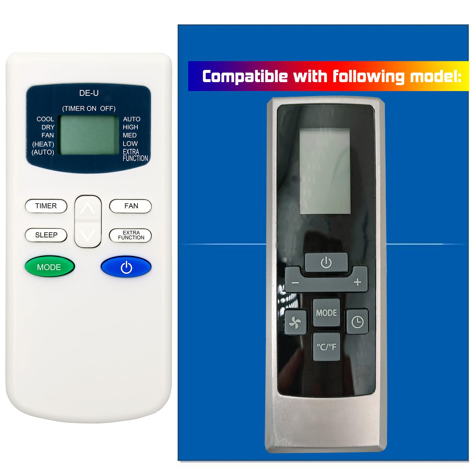 Replacement for DeLonghi AC Air Conditioner Remote Control PACN120E PACN100E PACN110EC PACN115ECWH3A PACN115EC PACN140E PACN115EC2014 PACN110EC3AEX1