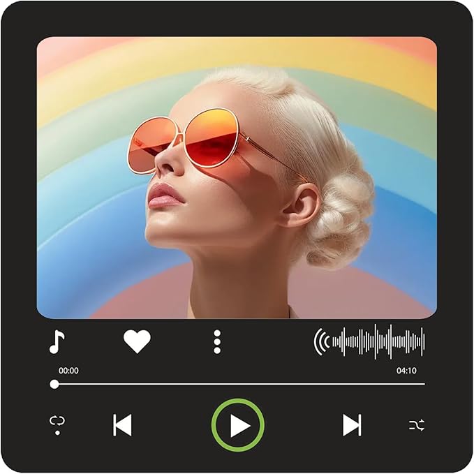 Kühlschrankmagnet Personalisiert Mit Musik, Foto Magnet Mit Musik, Magnet Music Und Foto Cana, Selbst Gestalten, Können Lieder Spielen Dekoration Geschenk Für Paare Familie Weihnachten Valentinstag G