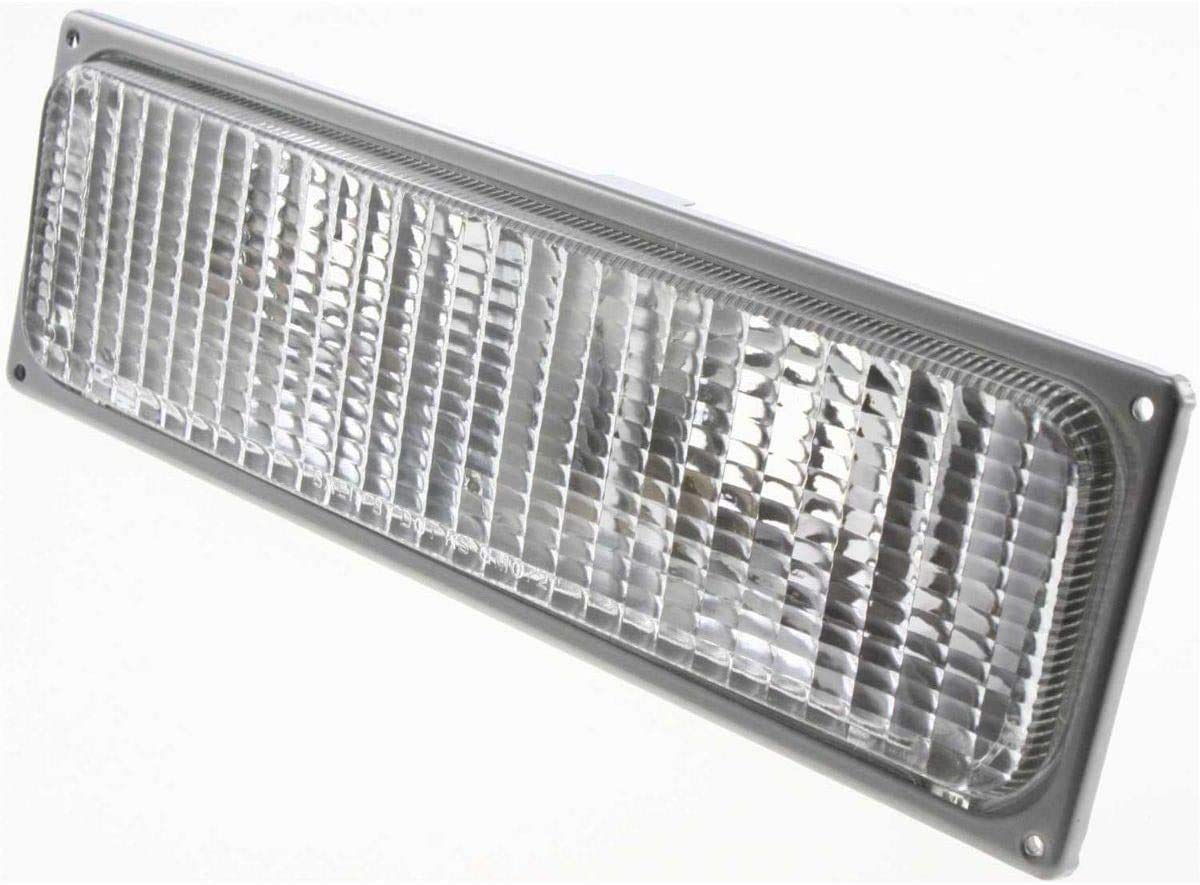 I-MATCH AUTO PARTS Front Driver and Passenger Parking Light Lens and Housing For 1990-1993 Chevy, GMC C10 K10 Blazer, Yukon, Suburban 5975423 5975424 GM2520108 GM2521108