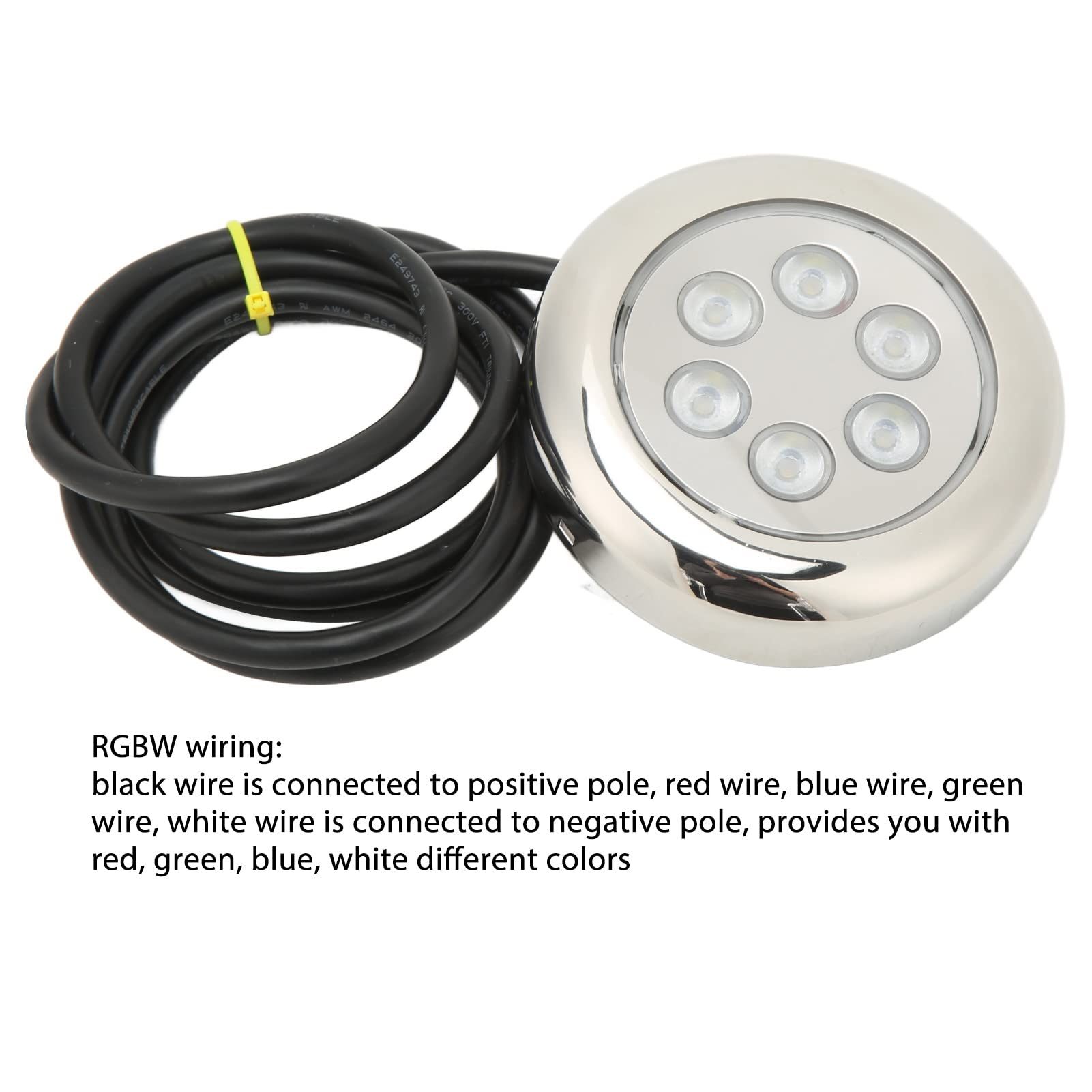 Fockety Luci subacquee della Barca del LED, Luce Subacquea del LED Impermeabile IP68 di 3.5in, Montaggio di Superficie, 12V-24VDC, Luce Subacquea dello Specchio di Poppa per Le Barche Yach