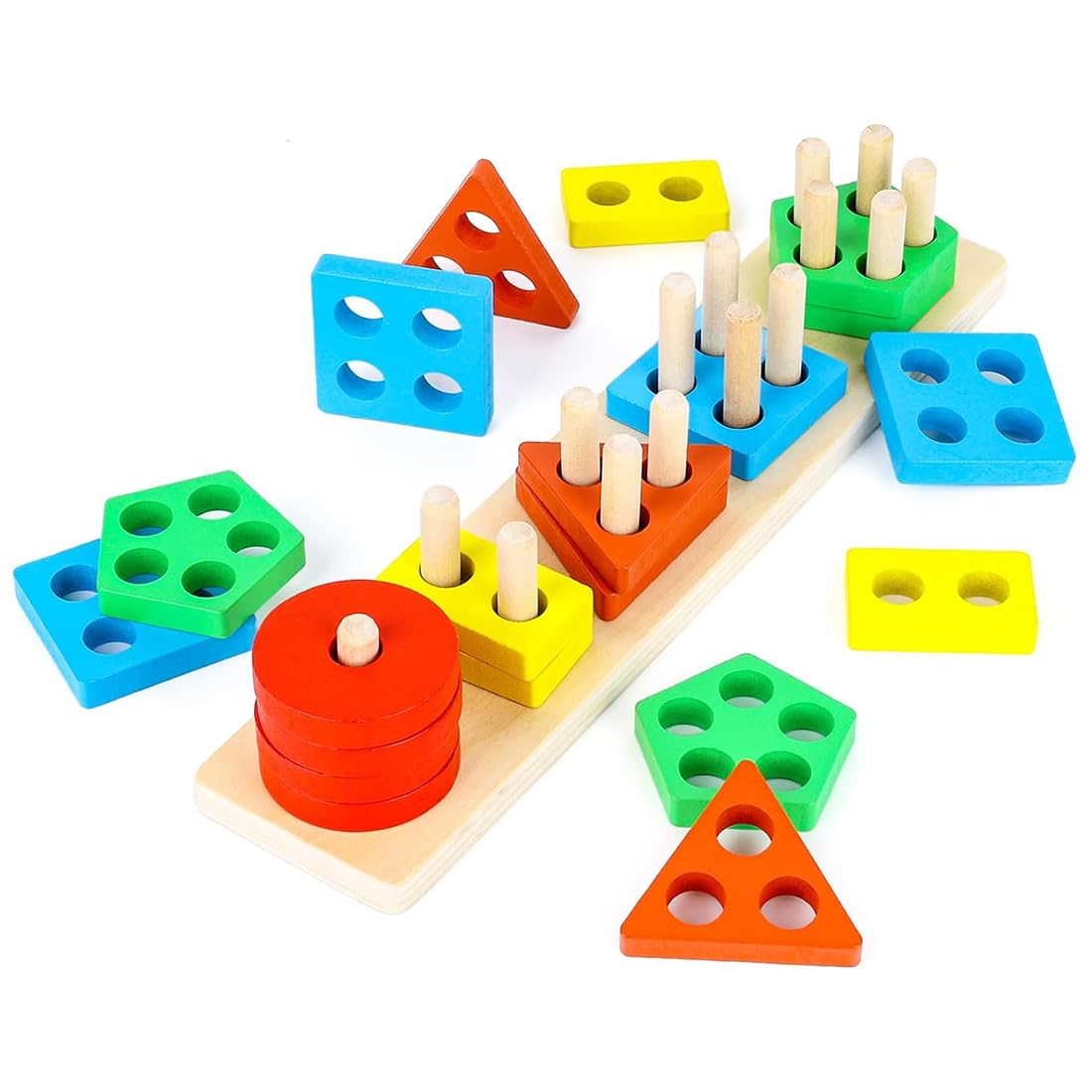 Montessori Wisdom Toys Wooden Puzzle, Wooden Toys for Activities and Development Montessori Game, Toys Kids, Educational Montessori Games Children 1-3 Years Old