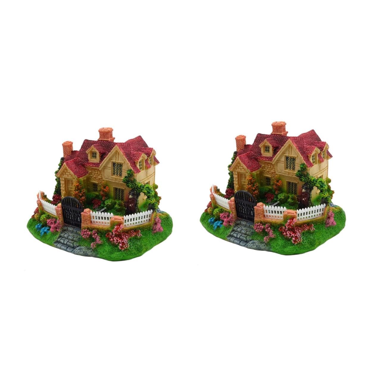 Toyvian 2 Piezas Decoración De Pecera Decoración del Paisaje De La Pecera Casa De Decoración De Acuario Pecera De La Casa Linda Decoración del Acuario Acuarios Resina Vistoso
