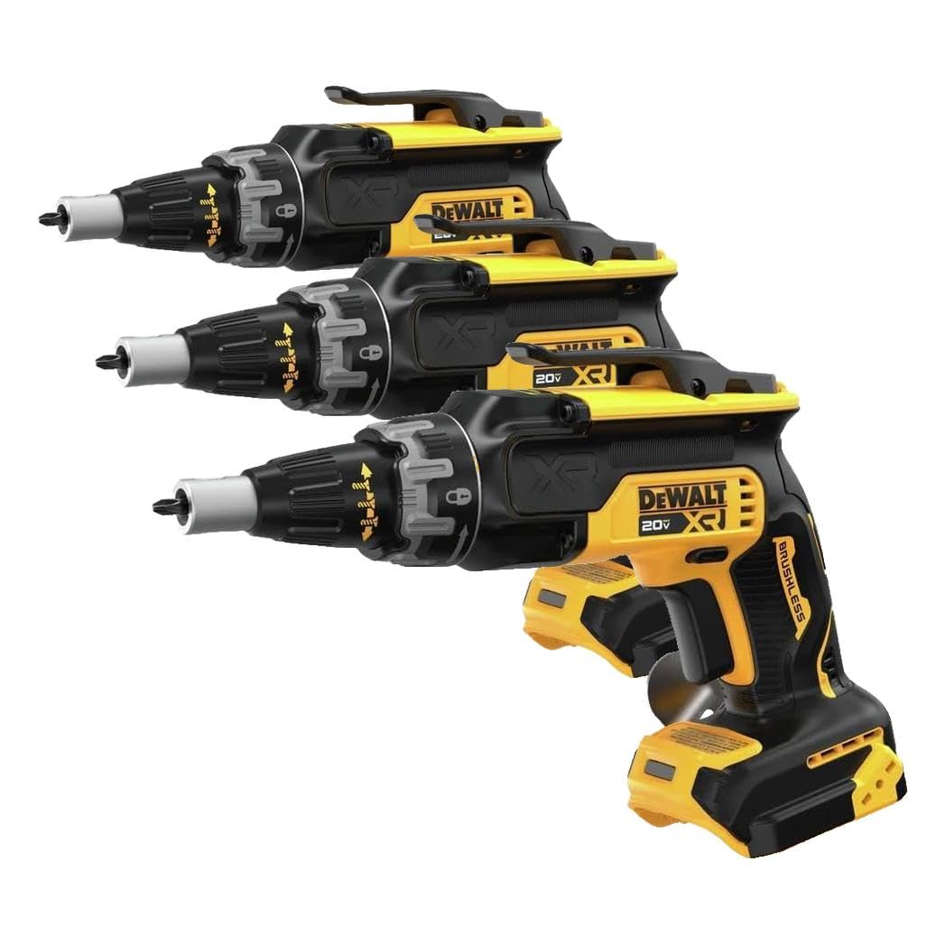 DEWALT 20V Max Drywall Screwgun, Tool Only (DCF630B), 11.2 x 3.375 x 7.188 Inch (Pack of 3)