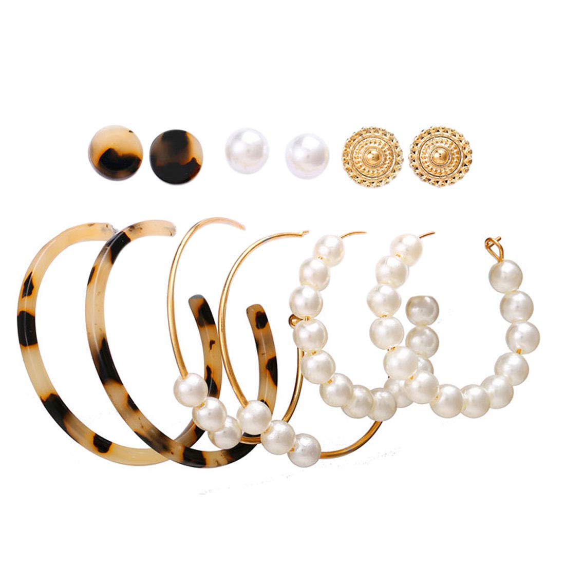 Jewels Galaxy Gold Plated Set of 6 Studs & Hoop Earrings (JG-PC-ERGV-177) For Womens (B08QVVXH73) Amazon Price History, Amazon Price Tracker