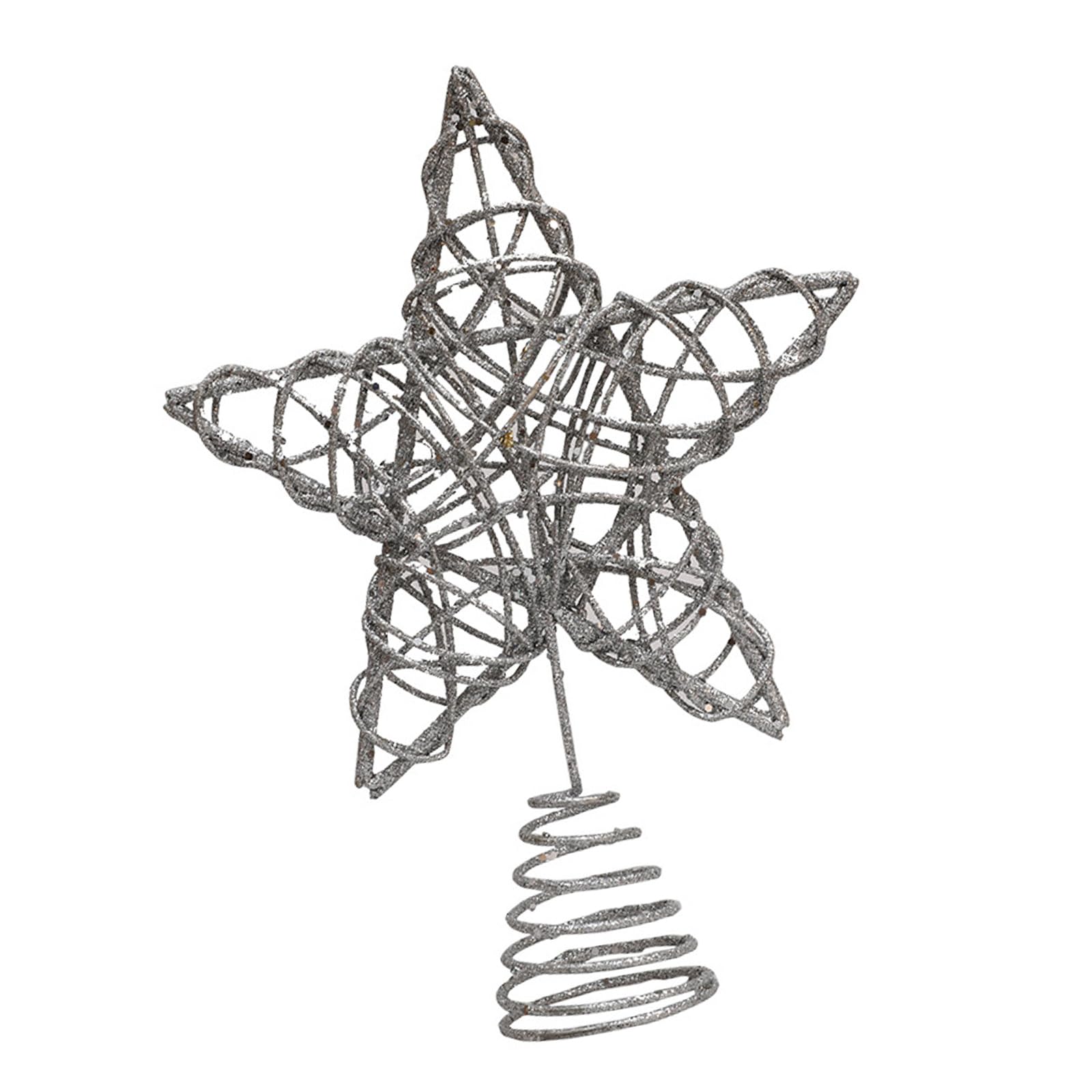 Stylish Iron Christmas Decoration Elegant Star Christmas Tree Toppers for Tabletop Tree Festival Ornament Sparkling Star Toppers