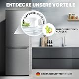 Bomann, Réfrigérateur et Congélateur 173L Inox KG7359 - Réfrigérateur 121L, Congélateur 52L, Éclairage LED, Contrôle Température, Alarme Ouverture, Économie Énergie, Dimensions 142,5x49,5x56 cm - 7