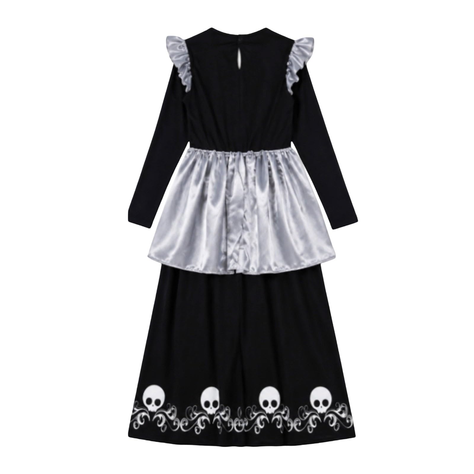 Generico Costume Medievale Bambina Abito Bianco e Oro da Principessa per Spettacolo Travestimento Femminile Elegante