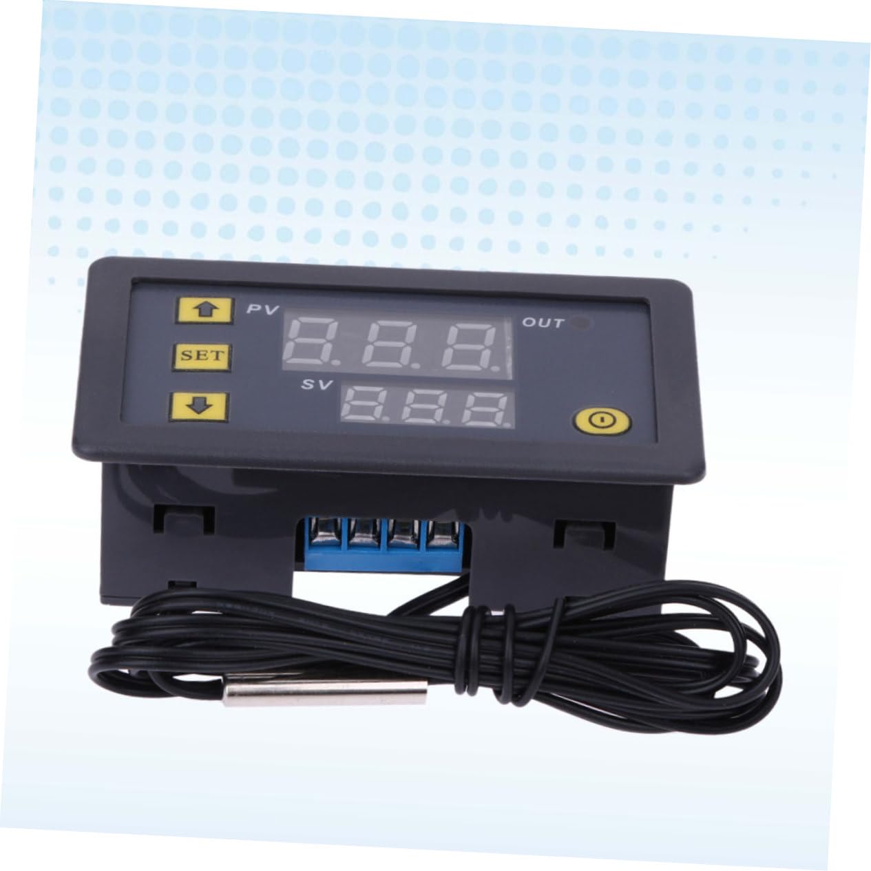 Healeved 2pezzi Regolatore Di Temperatura Digitale Con Display Lcd Per Casa e Ufficio Sensore Controllo Efficiente e Affidabile Relè Per Alta Potenza Nero