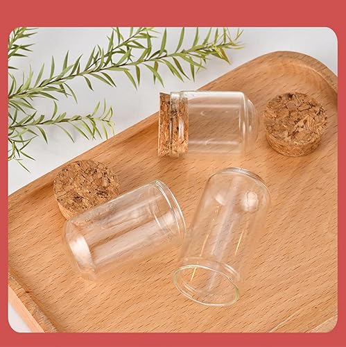 Miniatura 8 de 12PCS Mini Glass Dome Cloche Decorative Bell Jar with Cork Base for Flower Snad Storage Home Wedding Party Favors Arts and Small Projects 3x4cm