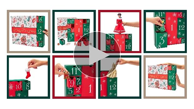 Barbie★クリスマスset✴︎バービー人形3体set✴︎未開封★ HJX13 バービー 12デイズ クリスマスカレンダー2 | Toy's雑貨SUZUYA