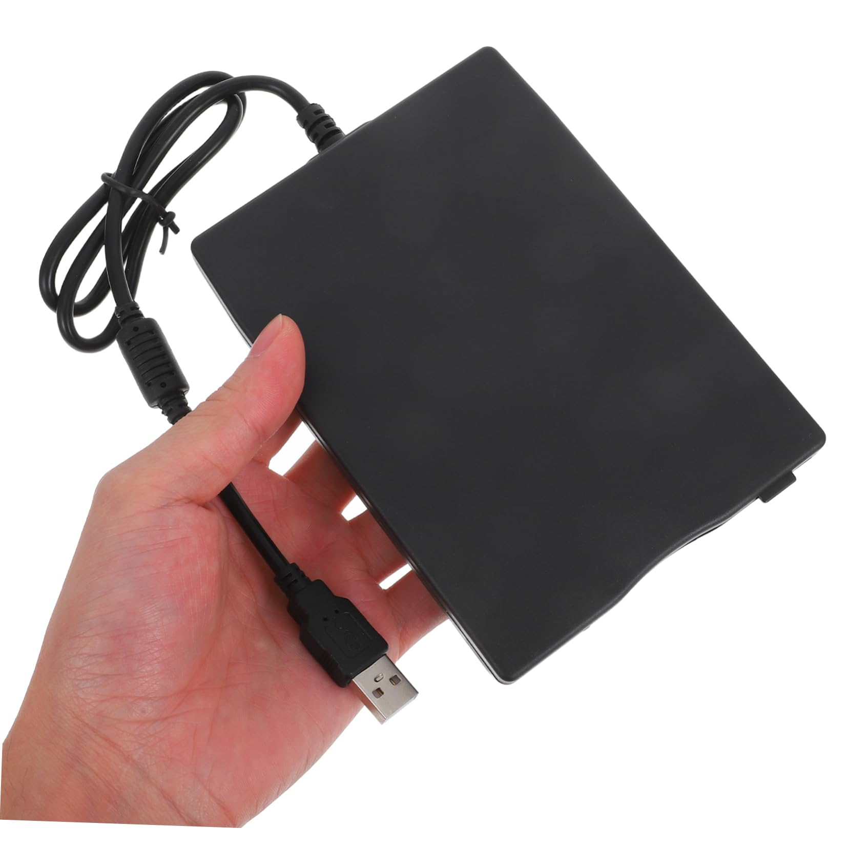 Housoutil Unidad de Disquete Externa USB Negra de Abs con Interfaz USB 2.0 de Alta Velocidad, Lector de Disquetes Plug and Play para Portátil y Ordenador de Escritorio