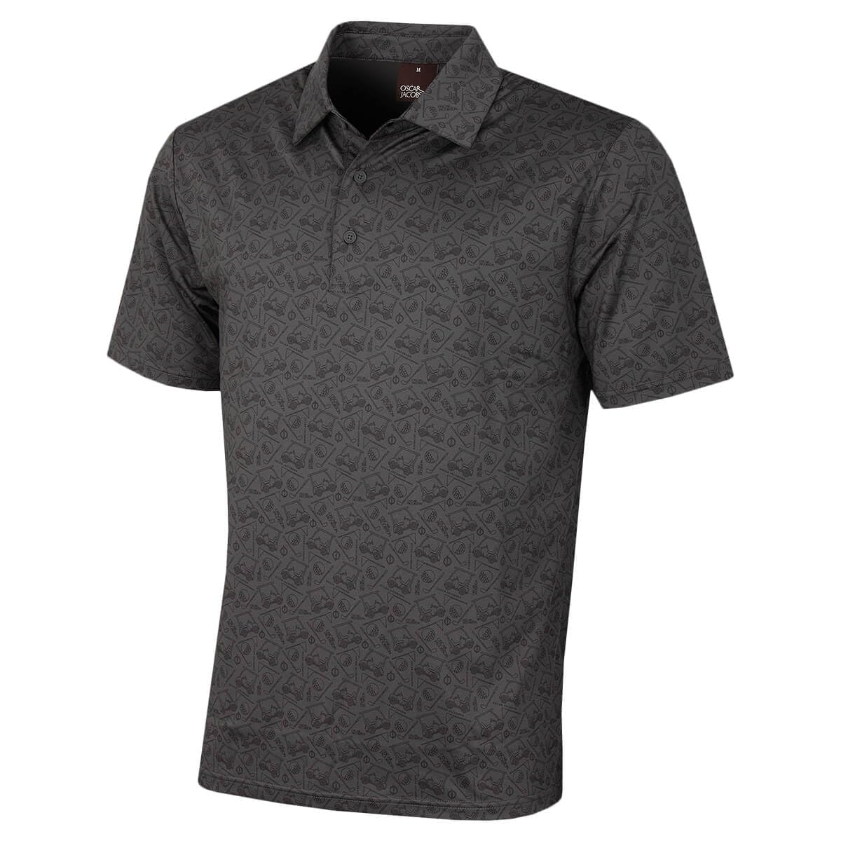 Oscar Jacobson Mens Sonic Polo Shirt - Pewter - XL