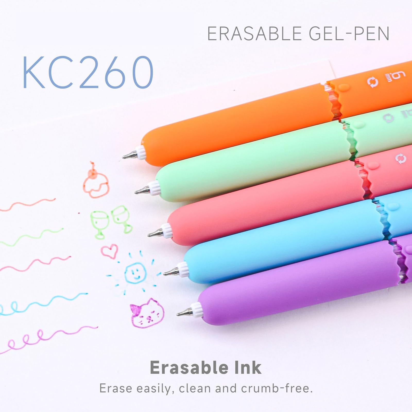 Mehrfarbige Gelstift Kollektion, 45 Stück, mit löschbarer, KC260A