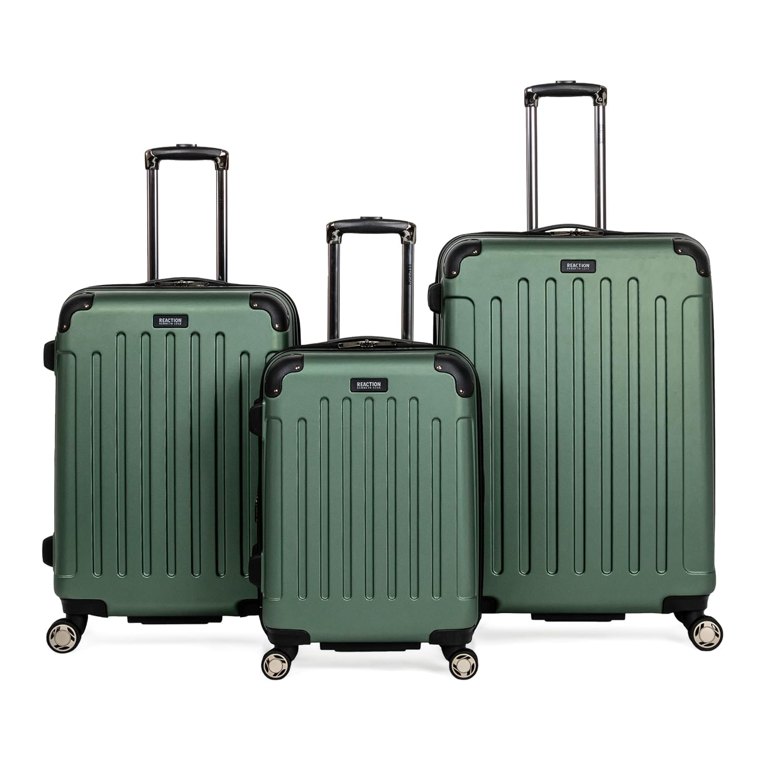Kenneth Cole REACTION Renegade Luggage Expandable 8-Wheel Spinner Lightweight Hardside Suitcase, Cilantro, 3-Piece Set (20"/24"/28")