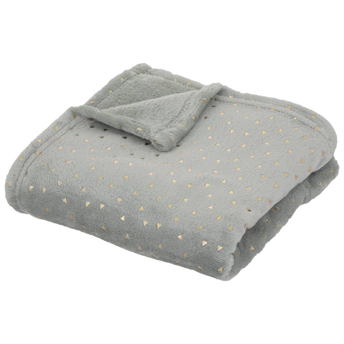 Atmosphera - Plaid Enfant Berlingot - Flanelle - Bleu - 75x100 cm