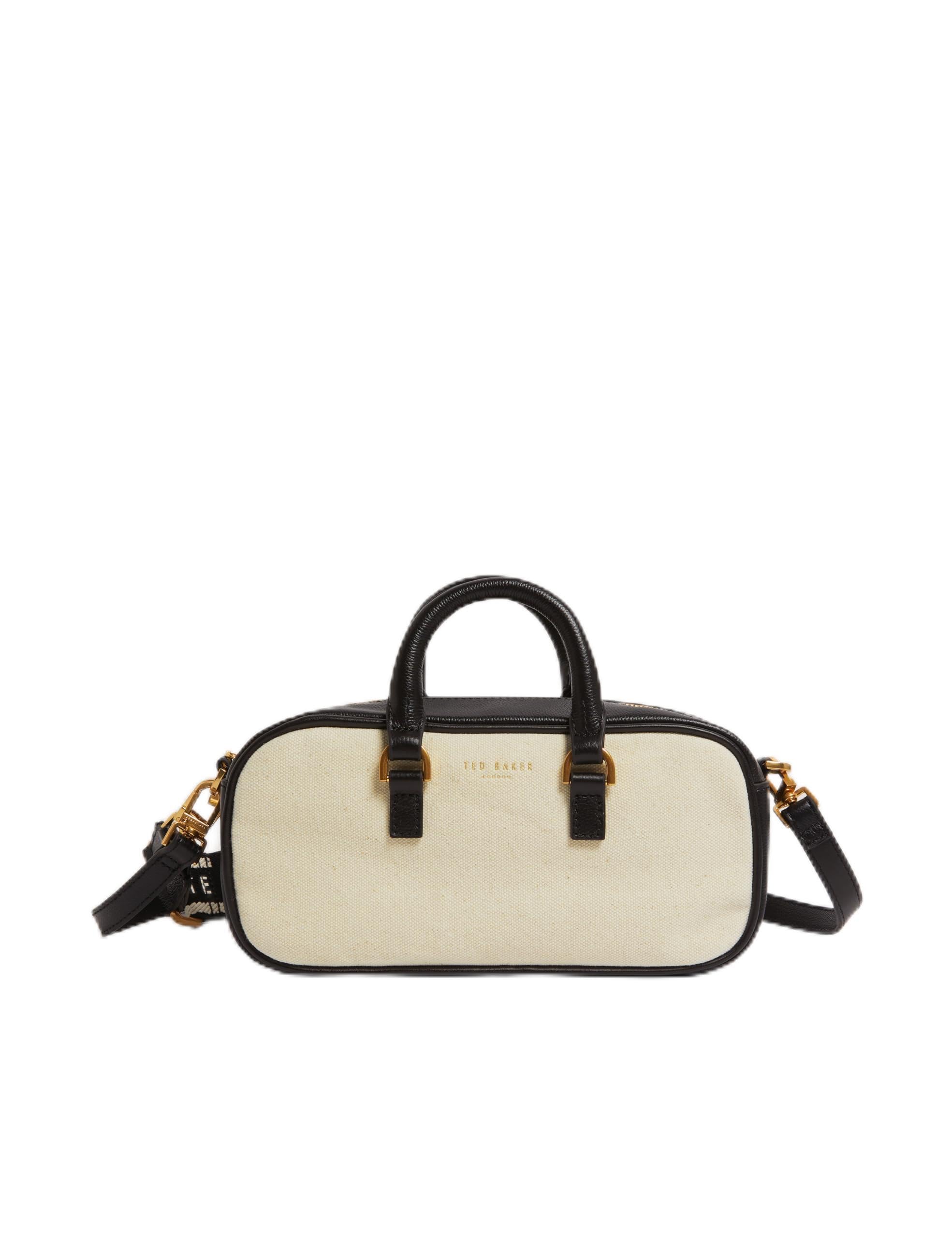 Ted Baker Women's S284091NATURALO/S Elongated Canvas Boxy Top Handle Bag, Natural
