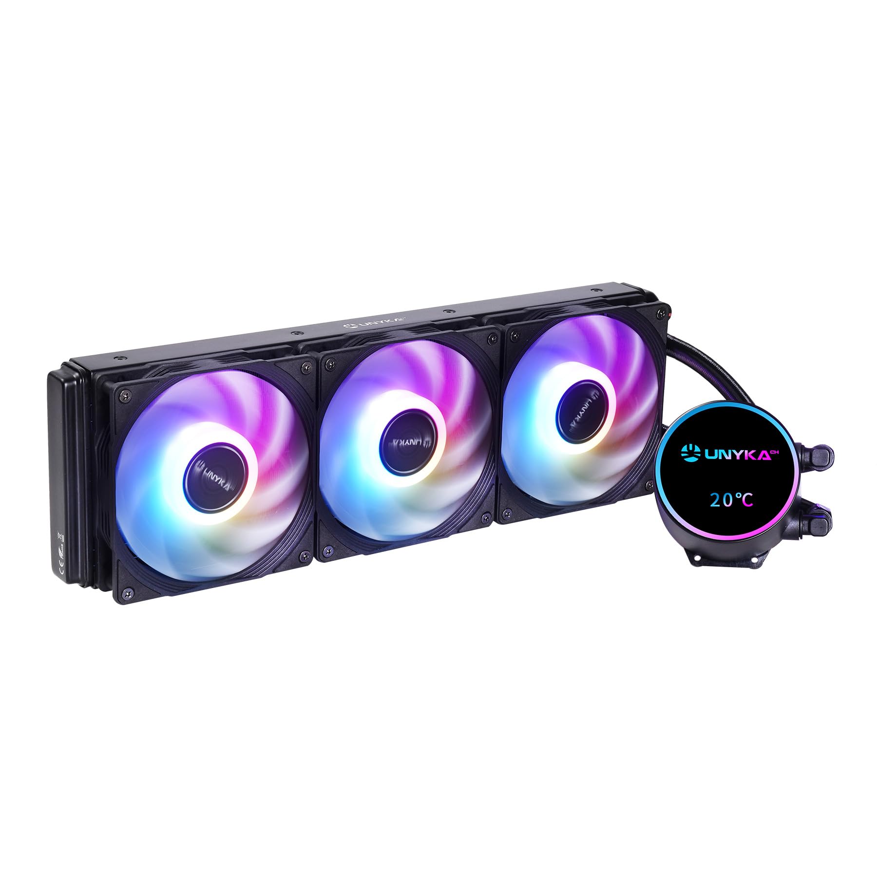 UNYKAch Refrigeración Líquida CPU AQUASTORM NEO 360 | Sistema de flujo de Aire PWM para control de temperatura y consumo de potencia