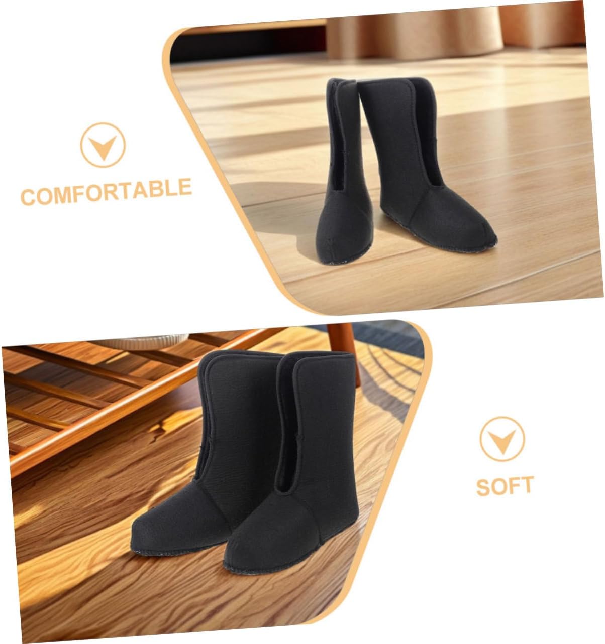 1Pair Warm Detachable Boot Liners for Men Insulated Cold Weather Shoe Liners for Winter Hiking Fishing and Walking Comfortable Thick Design for Warmth