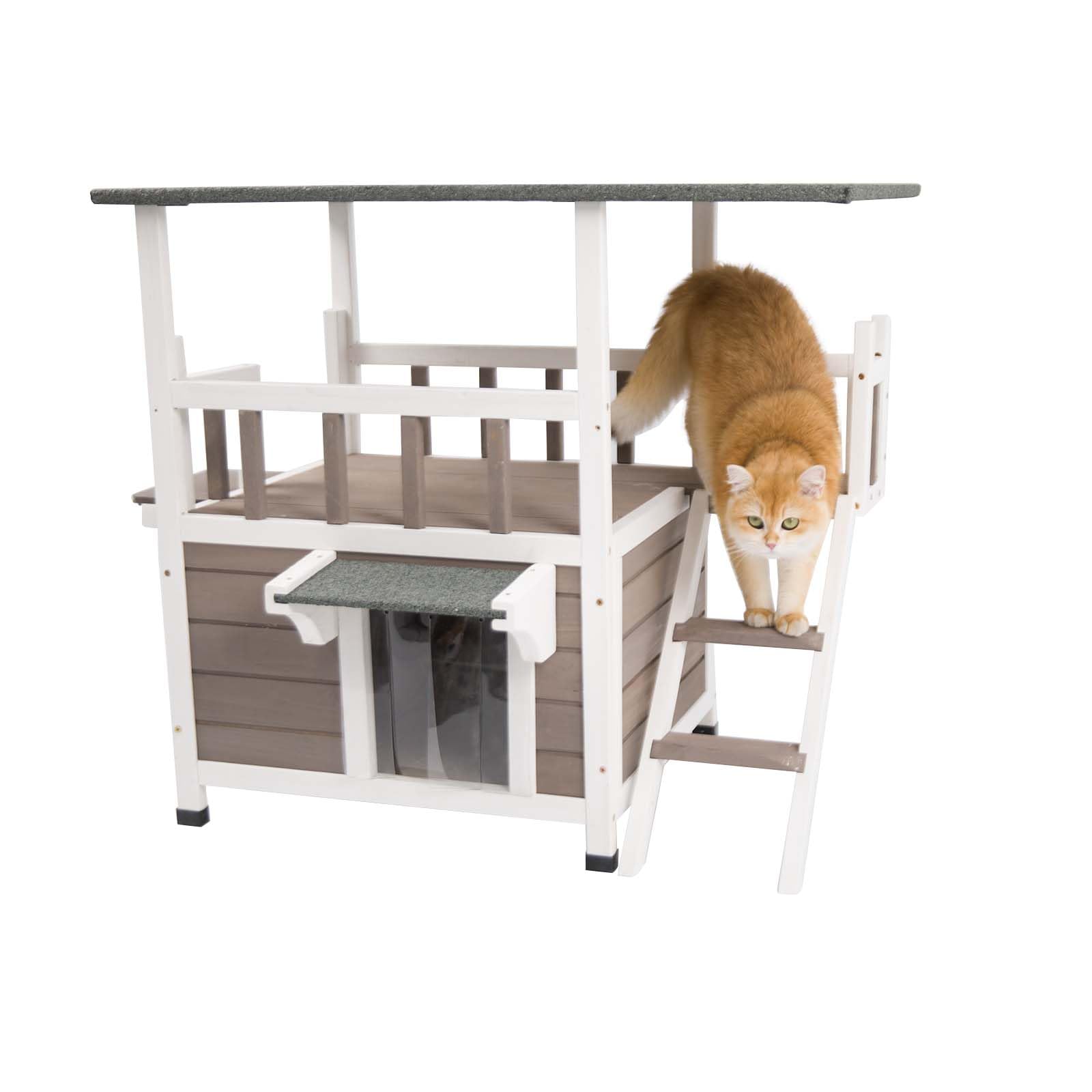 Merax 5 Pieces Drop Leaf Dining Table Set, Counter Height Kitchen Table