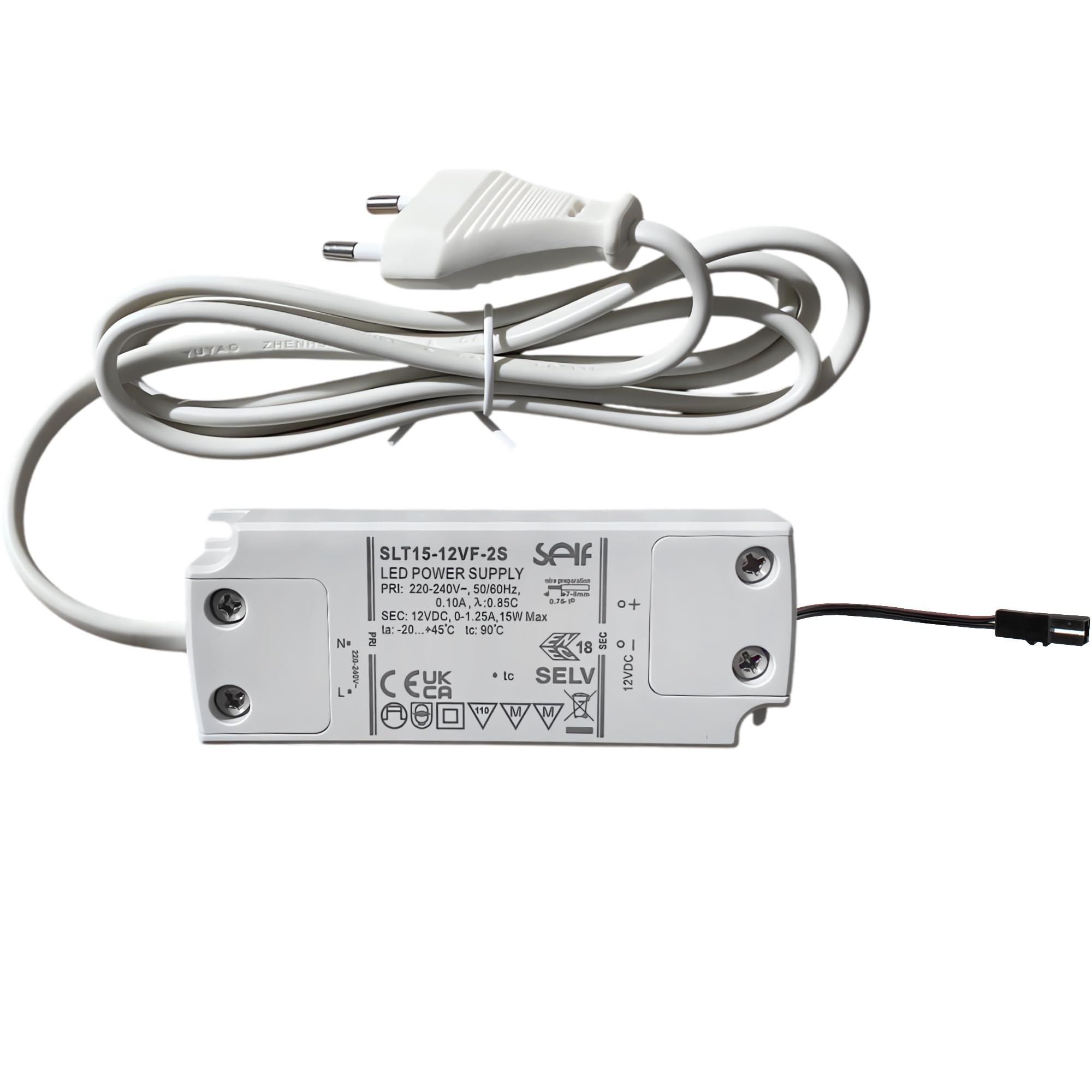 2er Bundle LED Spots, ultra-flach, 12V, 3W, Warmweiß (3200K), dimmbar per Funk-Dimmer, inkl. LED-Trafo, Kabel, Verteiler, Bohrloch Ø 55-60mm, Einbautiefe 14mm, Edelstahl gebürstet, Effizient&Stylisch