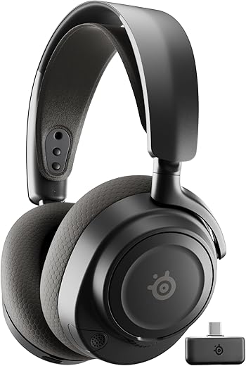 SteelSeries Arctis Nova 7 Wireless Gen 2 Gaming Headset - Real-Time App Control, 50+ HR Play, Neodymium Drivers, Mix 2.4GHz/Bluetooth, PC, PS5, PS4, Switch 1/2, Mobile - Black
