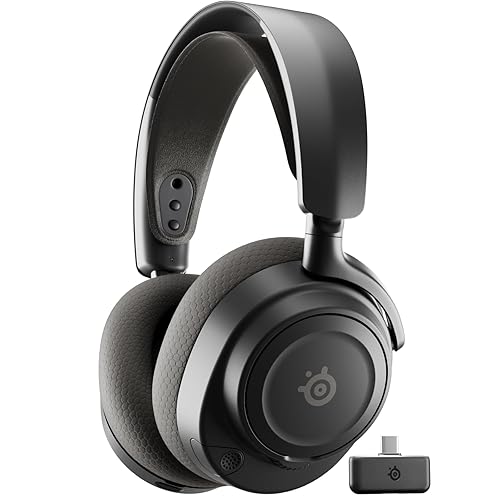 SteelSeries Arctis Nova 7 Wireless Gen 2 - Wireless Gaming Headset for PC - Compatible with PC, PS5, Switch & more - Mobile App Control - 50+ HR with Fast Charge - Mixable 2.4GHz/Bluetooth - Black - Gen 2 - Black