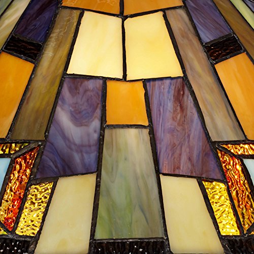 Robert Louis Tiffany Geo Earth Bronze Plug In Swag Pendant Chandelier Light Fixture 21 1/4" Wide Tiffany Style Multicolored Art Glass For Dining Room House Bedroom Kitchen Island (Colors May Vary) #TOP2