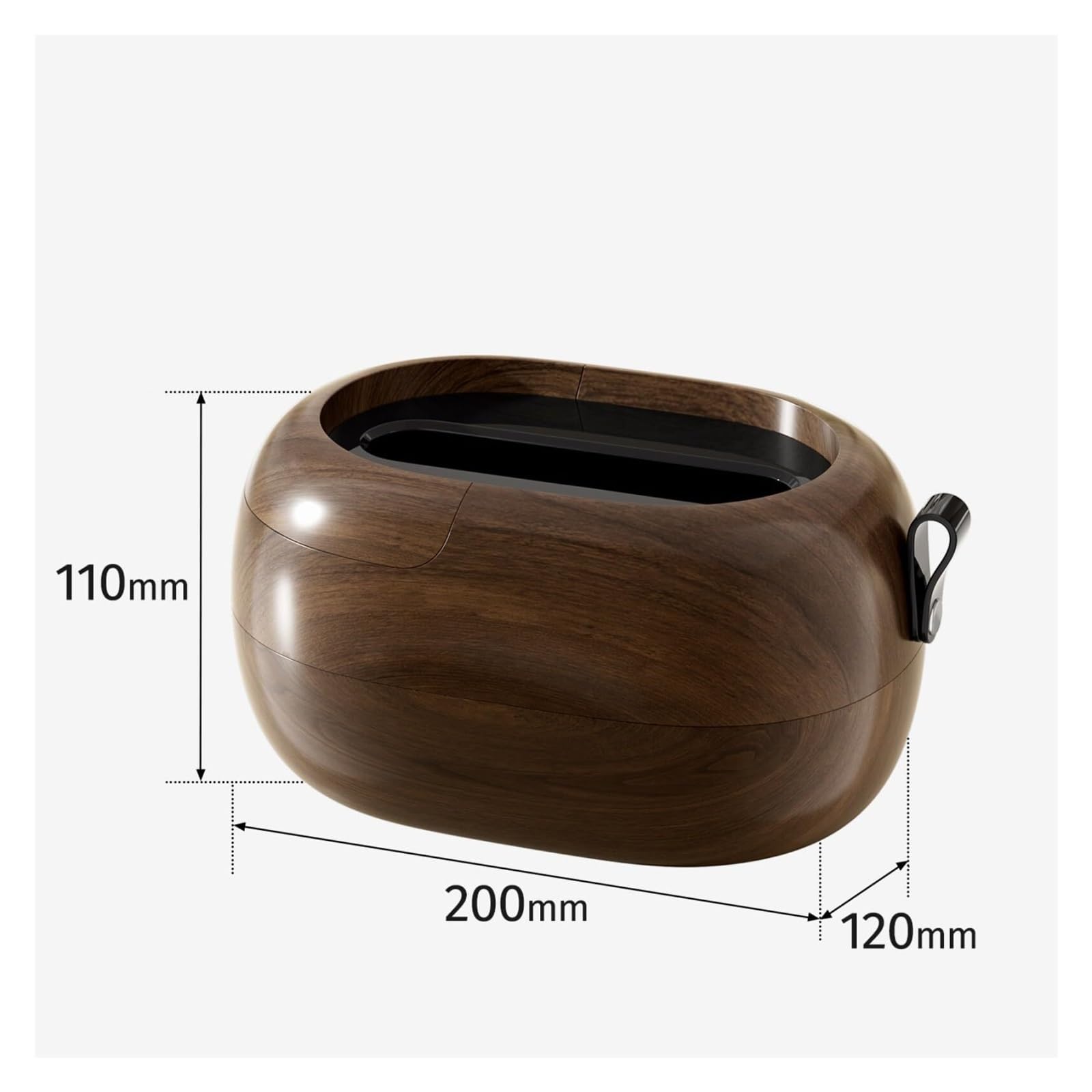 Ozdobne pudełko na chusteczki Vintage uchwyt na chusteczki z pokrywką ścienną, imitacja drewna, owalny uchwyt wbudowana sprężyna estetyczny wystrój domu (1 x Walnut+1 Beech)