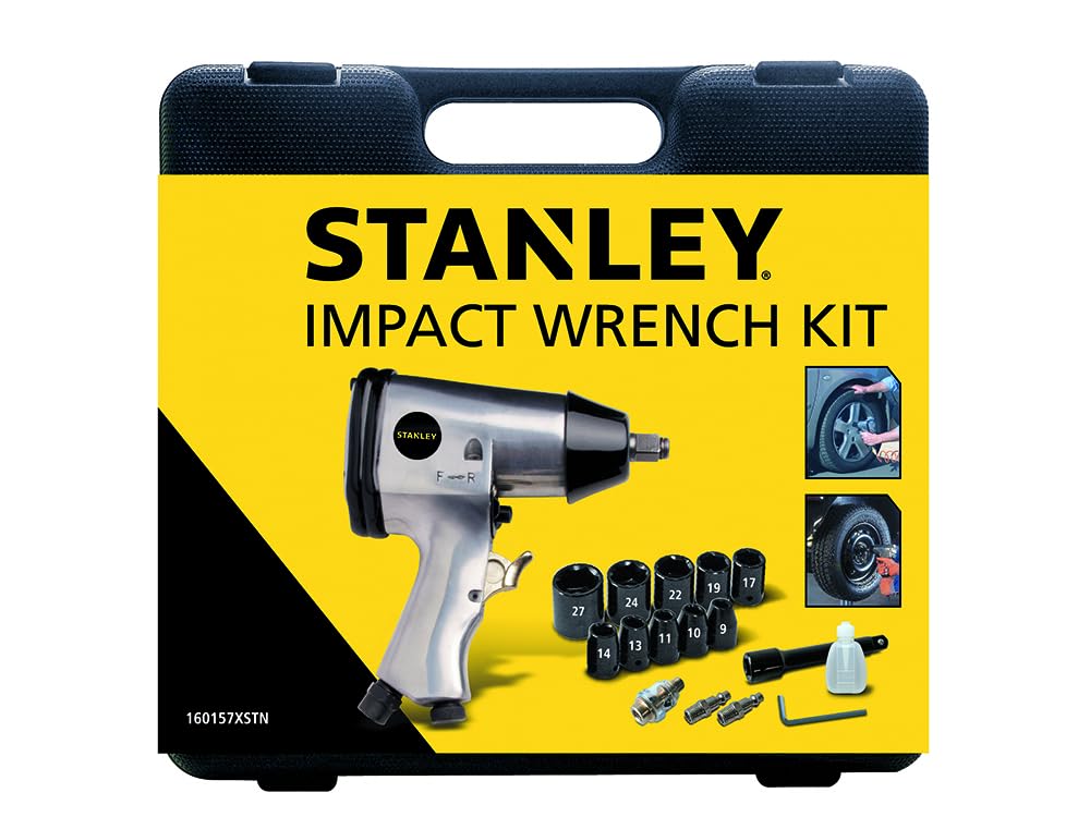 Air Compressors Impact Wrench Kit 1/2in with 10 Sockets 9–27mm NU160157XSTN.