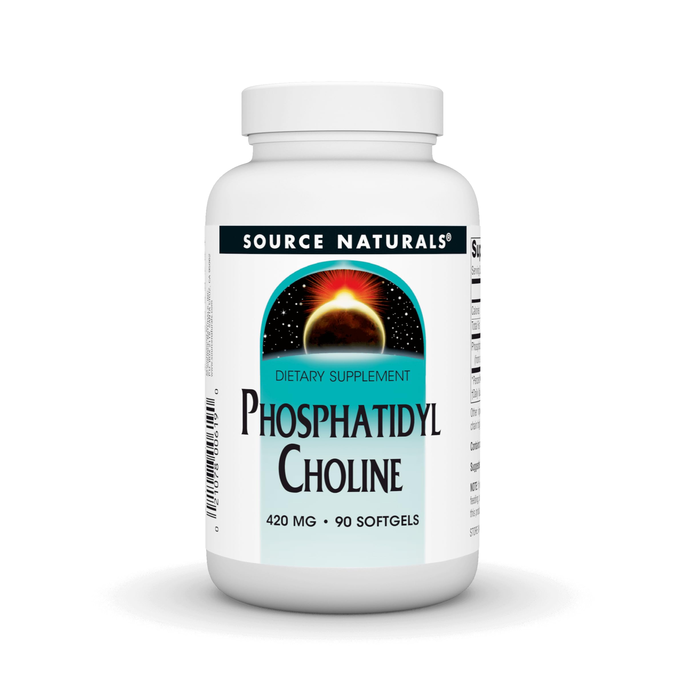 Source Naturals Phosphatidyl Choline, in Lecithin 420 mg Dietary Supplement - 90 Softgels