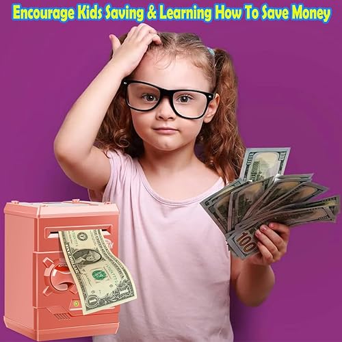 Miniatura 7 de Alcancías electrónicas para niños, gran juguete de regalo para niños y niñas, caja de ahorro de dinero con contraseña, regalo perfecto para niños y