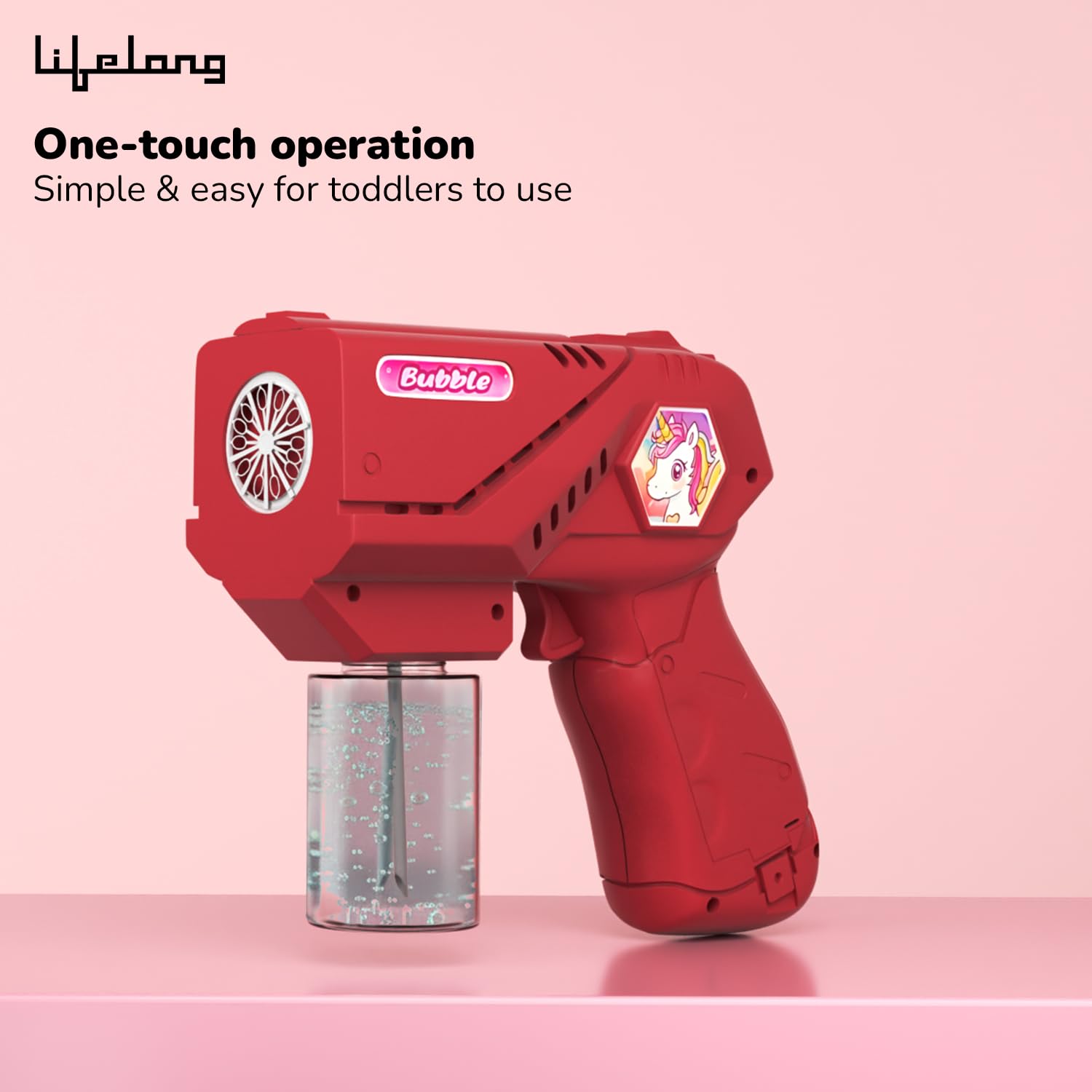 Lifelong Cuppy Bubble Blaster Gun Toy for Kids | Compact Electric Bubble Machine with 1 Bubble Solution | One-Touch Operation, Durable Build | Outdoor Indoor Gift for Toddlers (LLCBBK02) — Amazon image 5