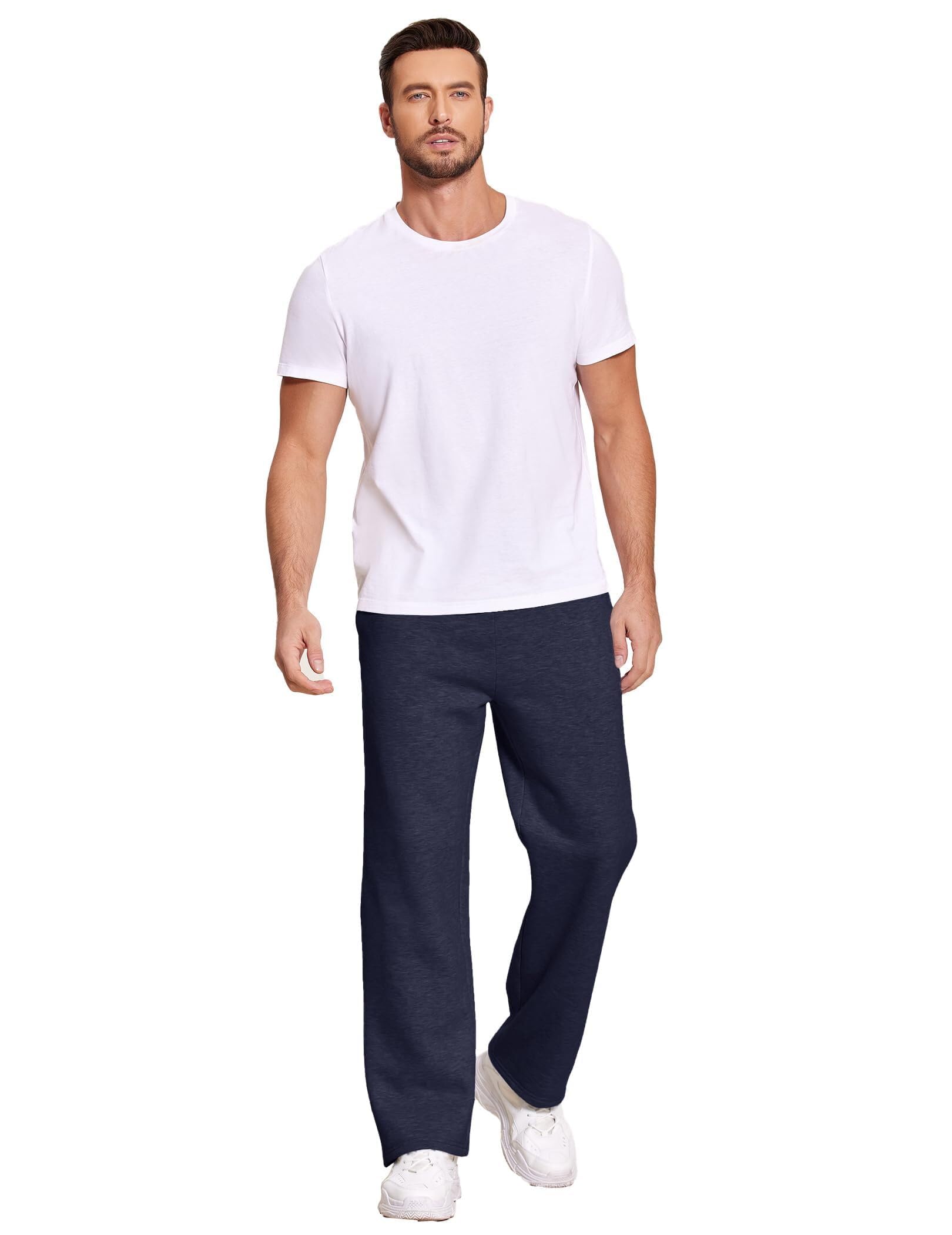 PINSPARK Pantaloni da jogging da uomo in cotone, pantaloni sportivi Baggy, invernali, termici | Pantaloni da allenamento in pile, con calda imbottitura, con tasche, per jogging, fitness, allenamento, tempo libero