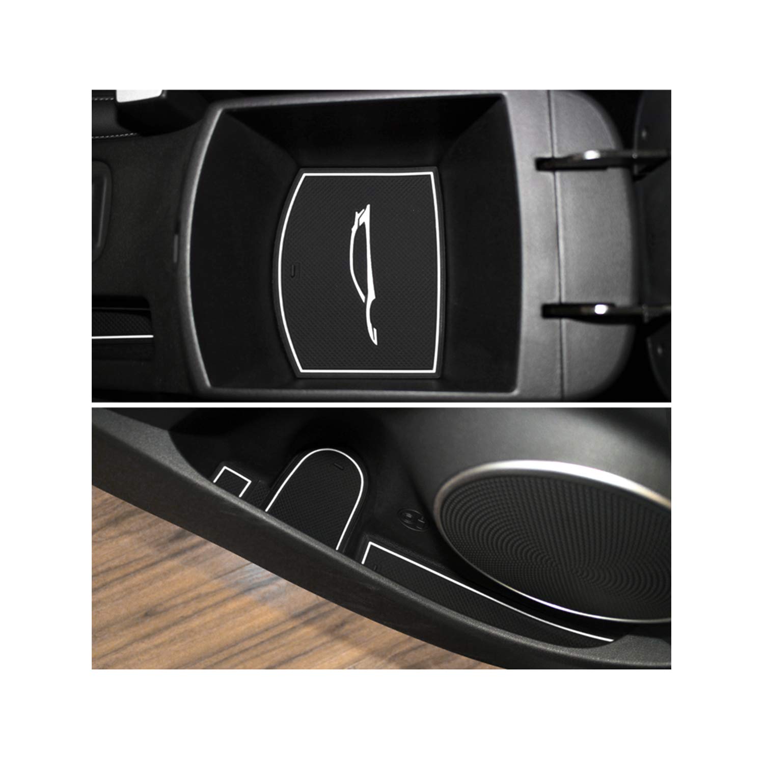 LFOTPP Antislipmatten, compatibel met Kona 2018-2020, auto middenconsole, rubberen matten, bekerhoudermat, opbergdoos, antislip mat, deurnaad, antislip matten (wit LFOTPP Antislipmatten, compatibel met Kona 2018-2020, auto middenconsole, rubberen matten, bekerhoudermat, opbergdoos, antislip mat, deurnaad, antislip matten (wit
