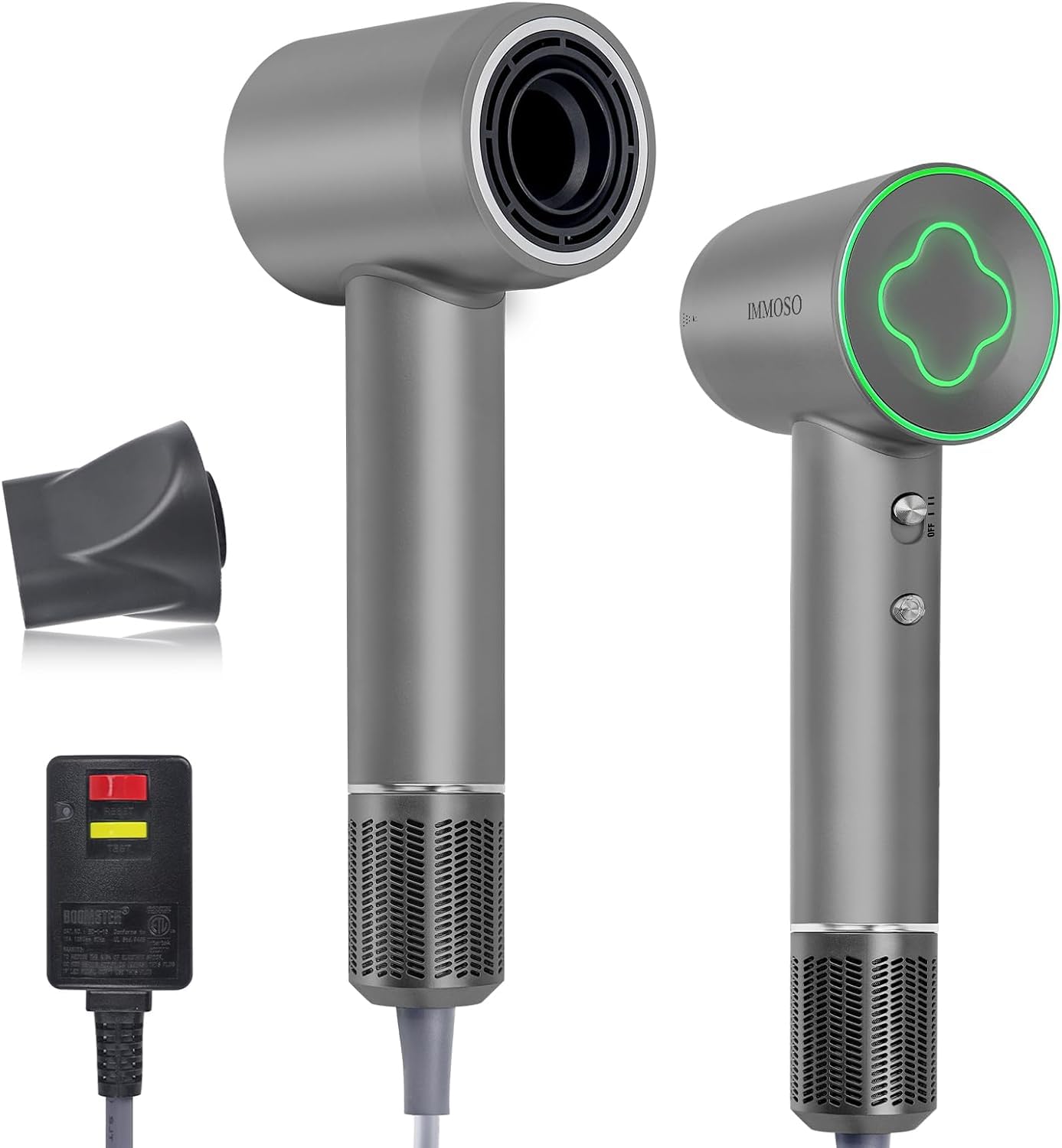 TechPlus Five Home 110,000 RPM Salon Hair Blow Dryer | Intelligent Heat Control | Ionic Technology | Lightweight & Quiet | Unisex | 220V