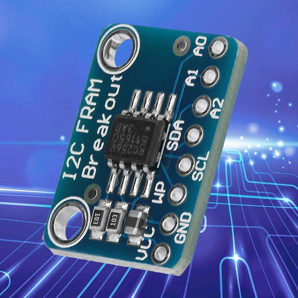 I2C FRAM Breakout Board MB85RC256V – 32 KB (256 Kbit) Nichtflüchtiger Speicher, 20 MHz, 2,7–5,5 V, Für Low-Power-Datenlogger