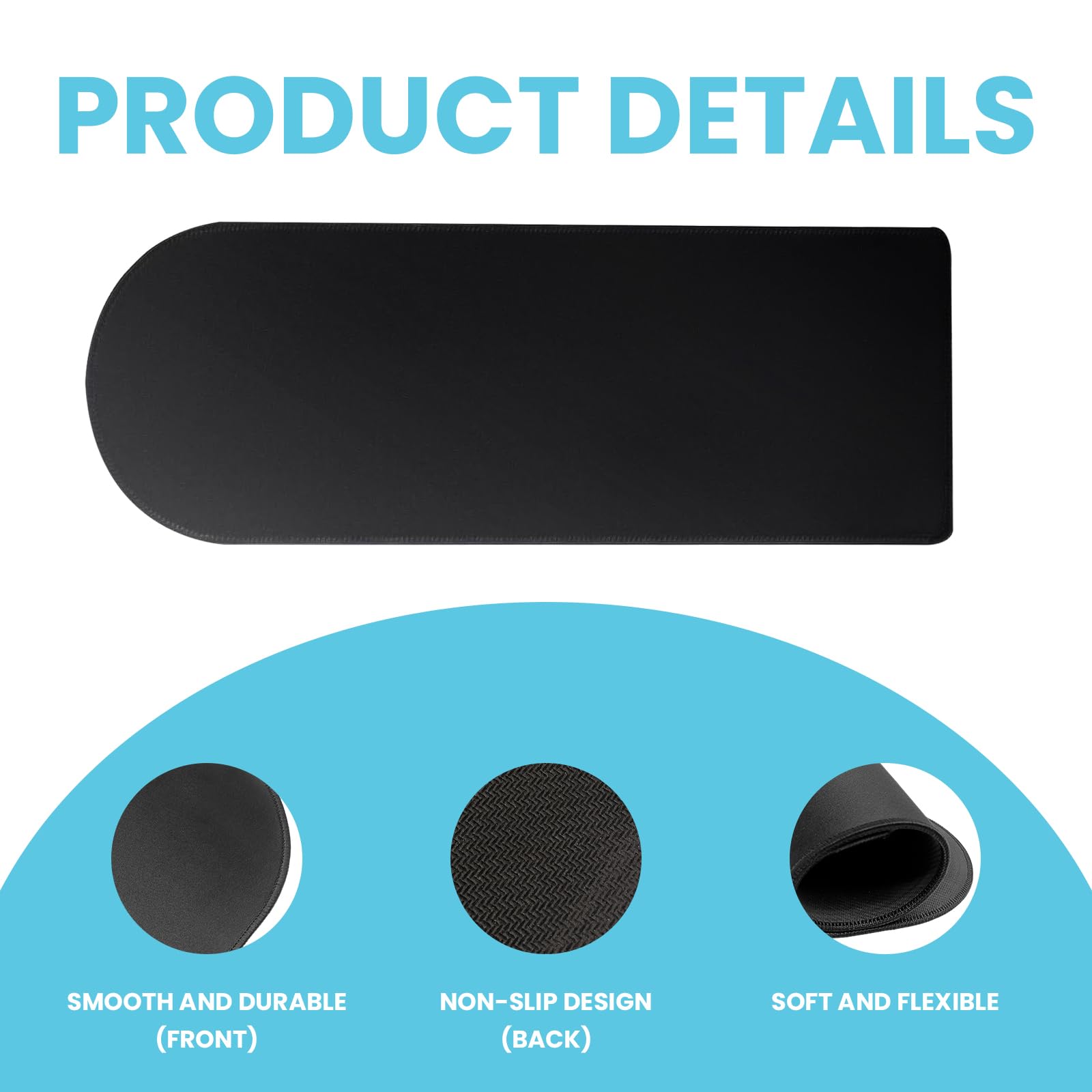 Pad per Macchina Ninja Slushie FS301EU e KLAMER Slush Tappetino Scorrevole, 46 cm x 17 cm, Assorbe le Macchie d'acqua, for Coffee Machines, Blenders, Juicers, and Kitchen Appliances (nero)