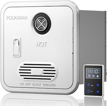 65,000 BTU RV Tankless Water Heater, DC 12V, 15x15 inches White | On Demand Instant Hot Water, High Altitude Available, CSA Certificated, Compact Design, Compatible with all RVs