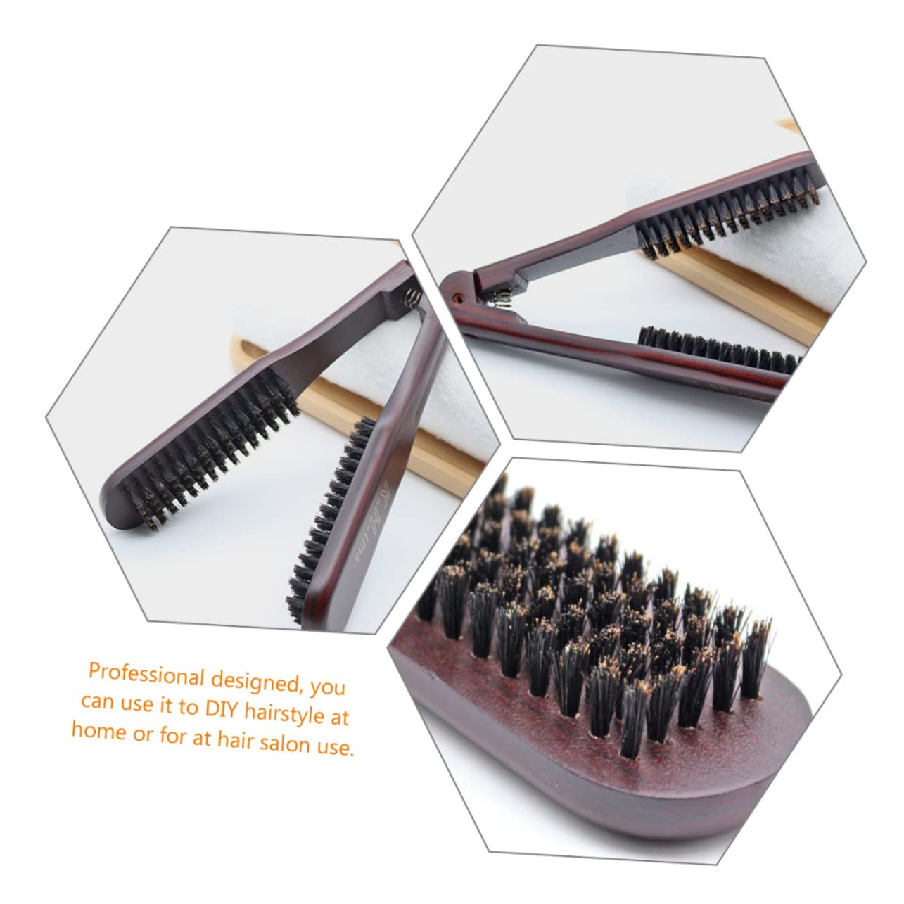 FRCOLOR 5 peines de raíles para peinar el cabello, alisador de pelo, cepillo alisador de pelo, peine de peinado para hombres, peines, plancha de pelo con cerdas de madera