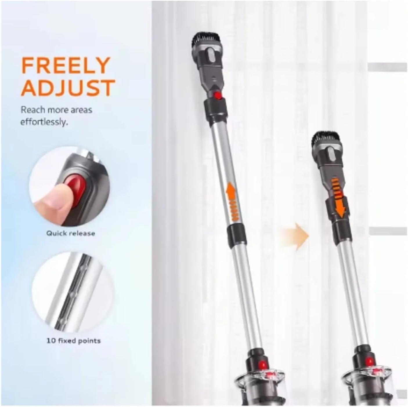 Vacuum Cleaner Extension Rod Replacement，Compatible For Dyson， V7 V8 V10 V11 V15(D)