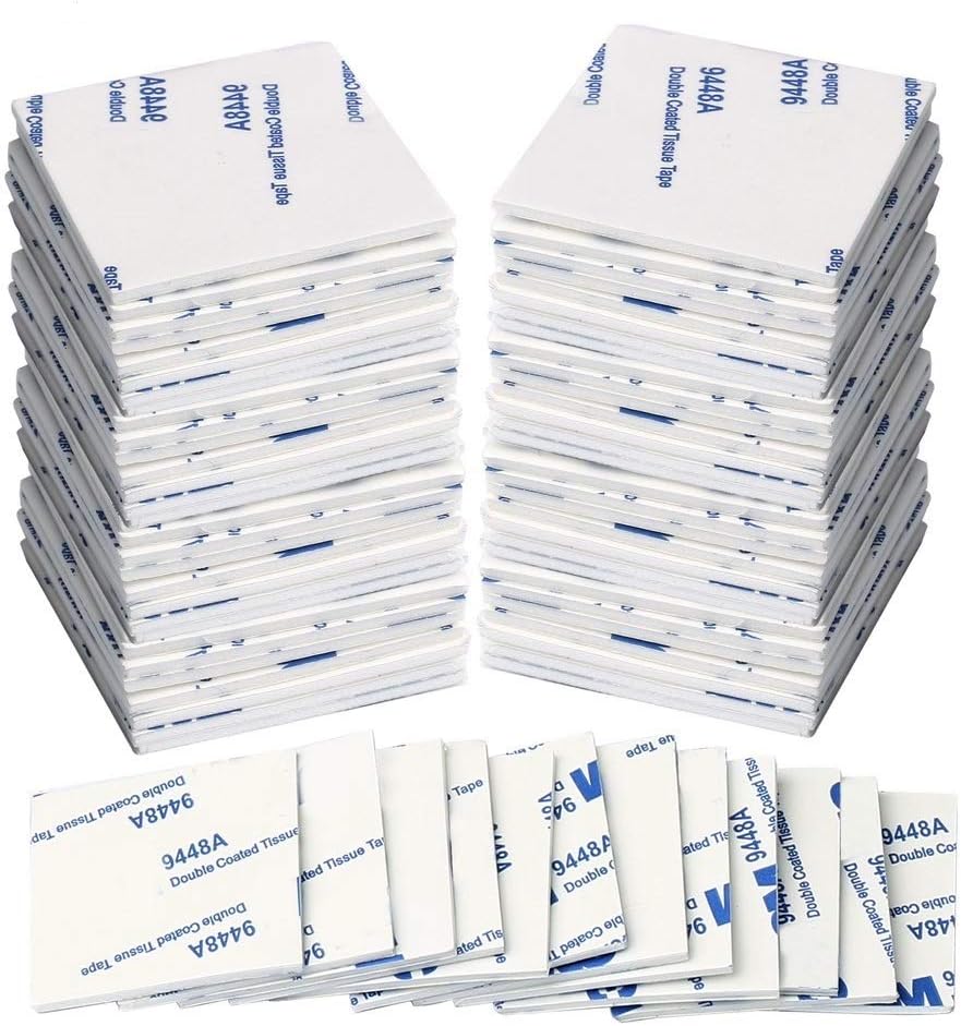 kuou 50 Pieces SuperSticky Adhesive Foam Pads, 40x40mm Suqare Double