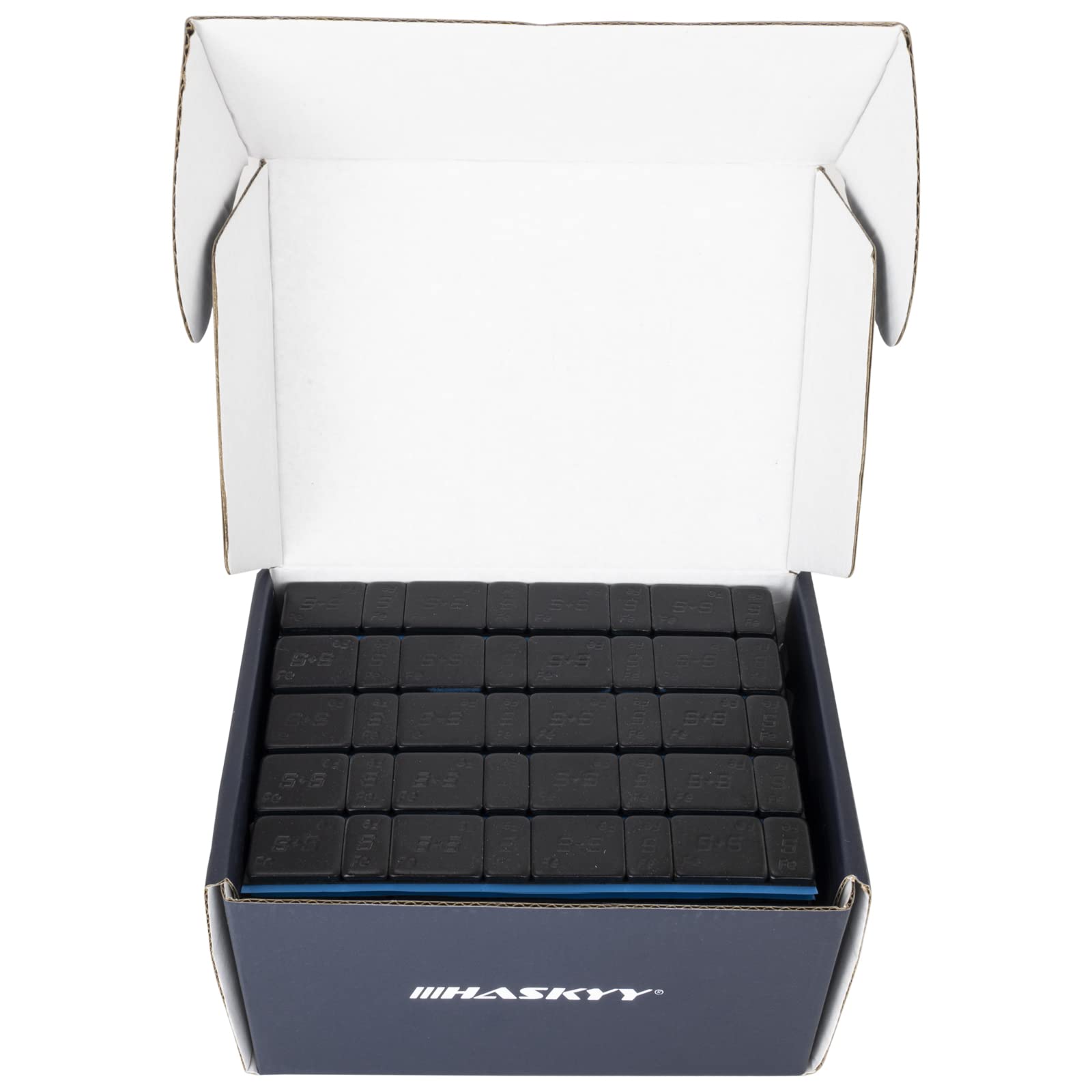 HASKYY 4x 6KG 24KG SCHWARZ Auswuchtgewichte 5g*4+10g*4 Klebegewichte Kleberiegel Riegel