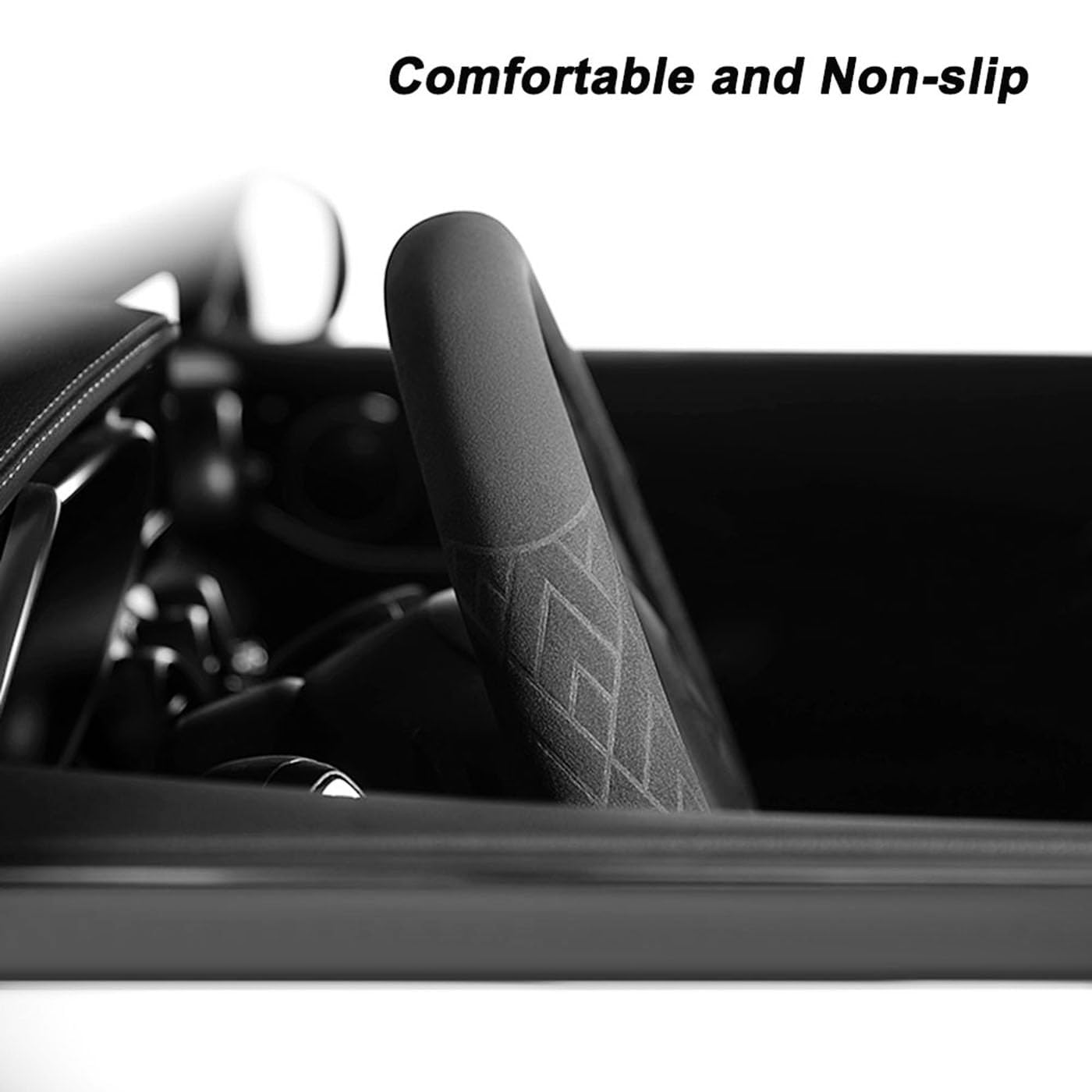 Housse de Volant de Voiture pour Volkswagen VW Arteon Sharan Touareg Scirocco Amarok Caddy Taro Teramont avec Conception Ergonomique et Protection Contre la Sueur,D-Type-Red