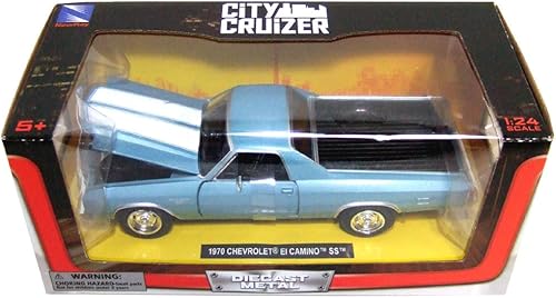 1970 Chevrolet El Camino SS - Modelo fundido a presión a escala 1:24 azul por New Ray