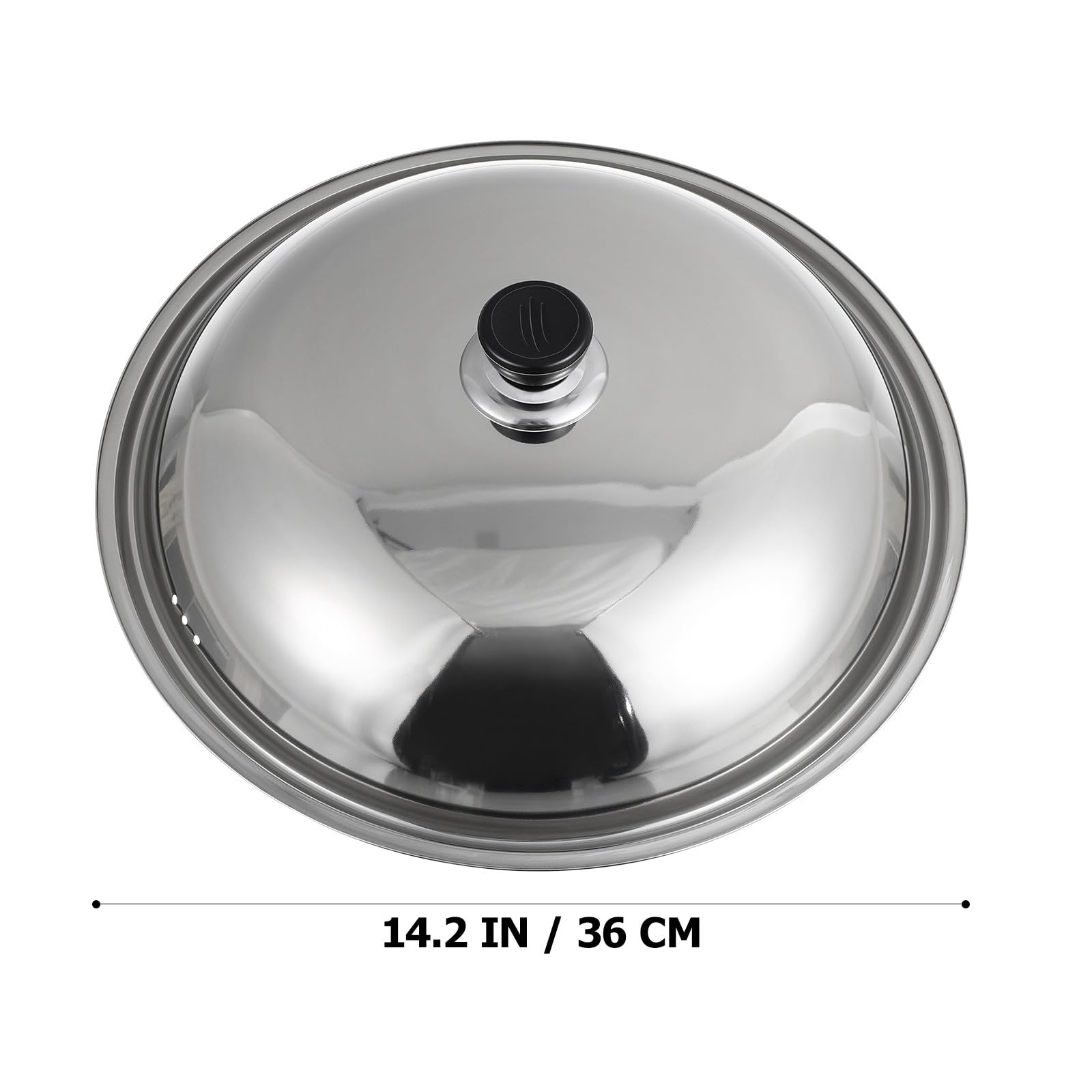 Couvercle Anti-brûlure en Acier Inoxydable Bouton 36 Cm