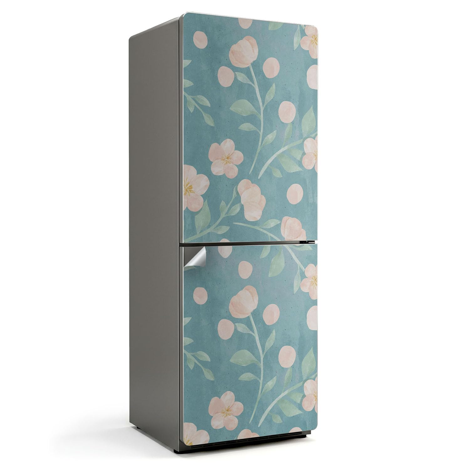 Sticker réfrigérateur 70x190 cm autocollant protection étanche déco cuisine floral