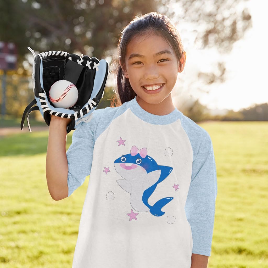 Cute Shark Kids' Baseball T-Shirt - Unique Gifts - Best Gifts for Kids