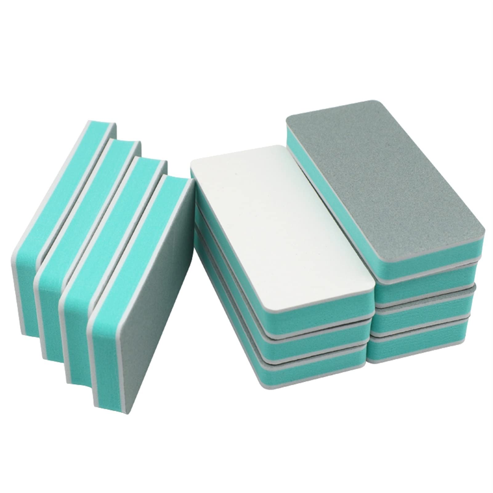 Kit per la Cura delle Unghie Emery Boards con Nail Lime for Unghie da 60 Pezzi Lime for Unghie Professionali Spugna for lucidatura Levigatura(Blauw)