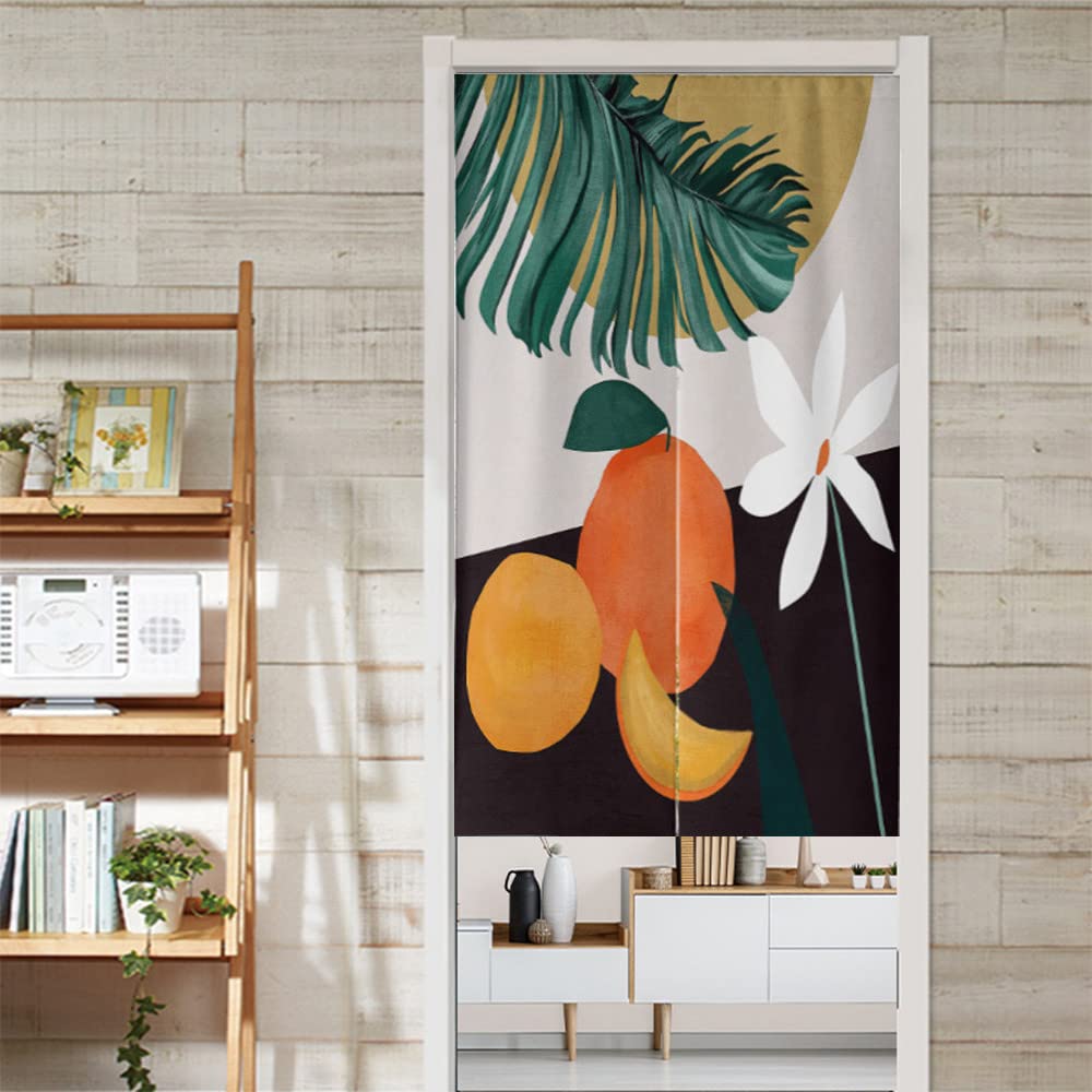 Odot Noren Rideau De Porte Japonais Long Coton Et Lin, Rideau Demi-Porte De Cuisine, Rideau De Séparation De Cuisine De Restaurant, Tapisserie